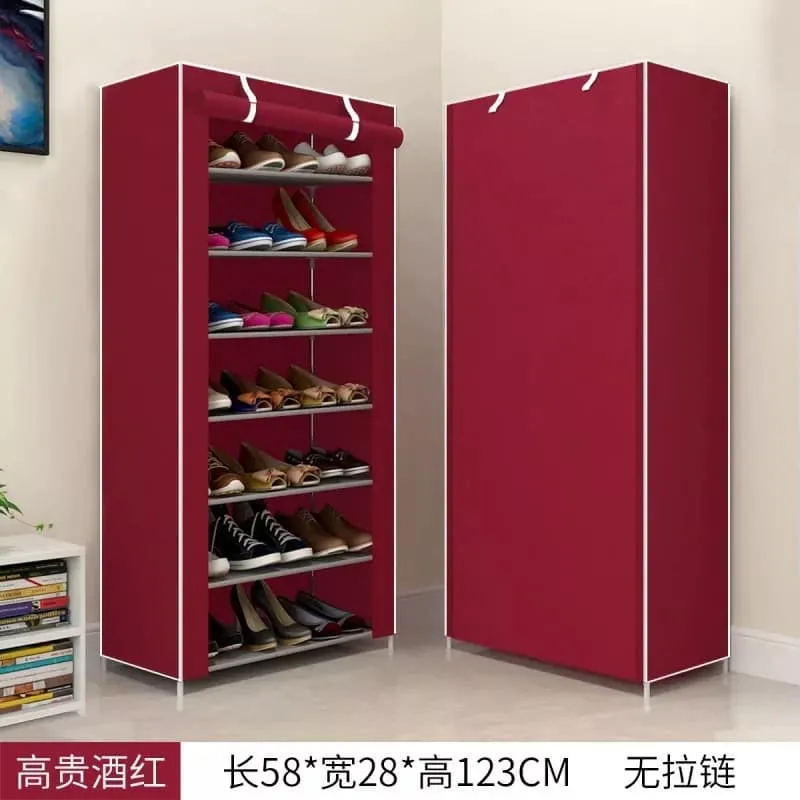 Portable 7 layer shoe rack