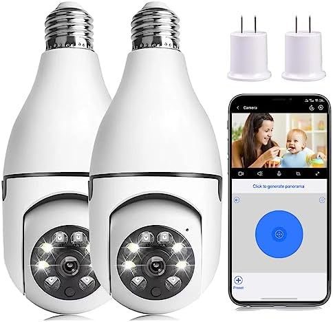 Bulb WIFI Camera PTZ HD Infrared Night Vision Two Way Talk Baby Monitor Auto Tracking For Home Security Spot deliver